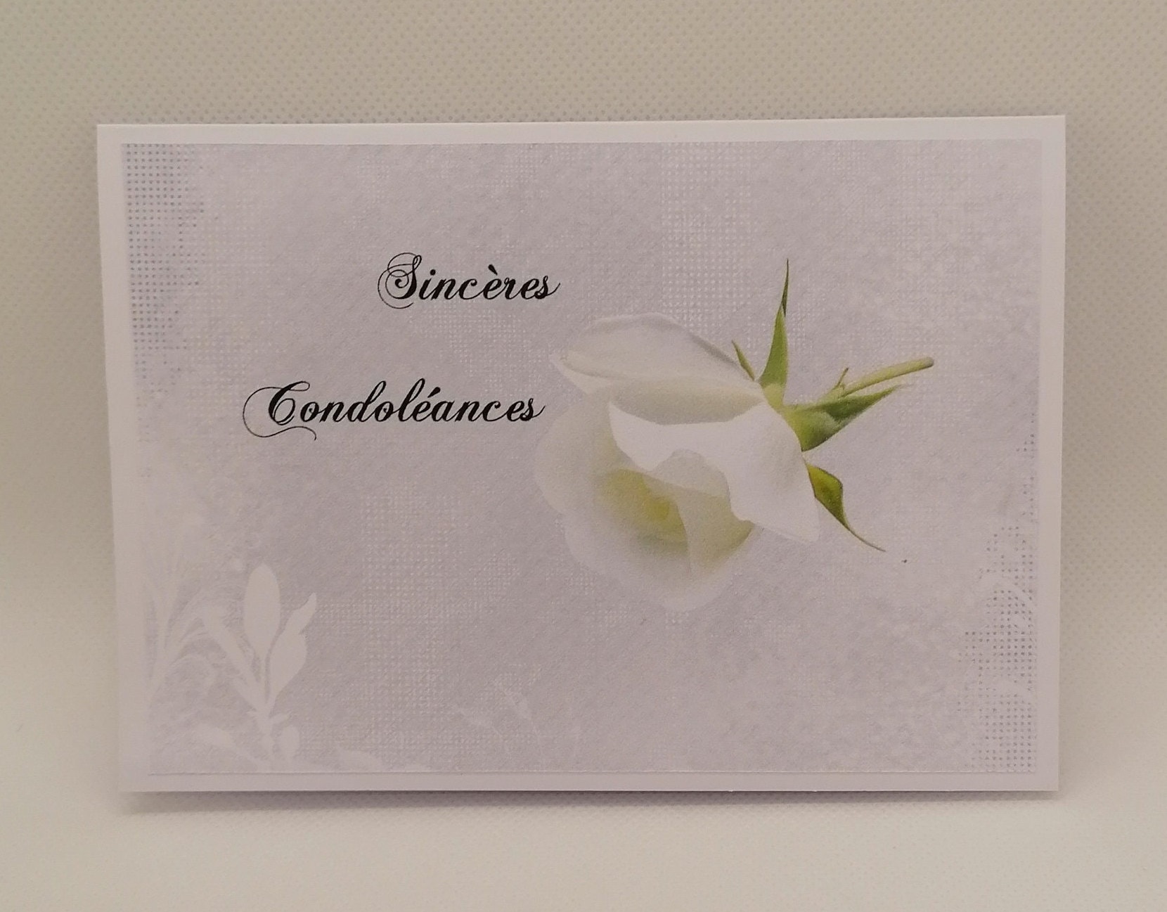 Carte + enveloppes sincères condoléances x 12 Julmi - grossiste fleuriste