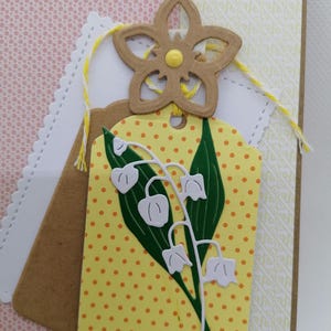 Carte premier mai , carte porte bonheur , carte fait main Bild 2