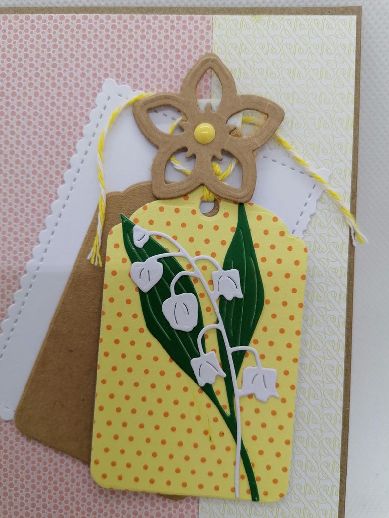 Carte premier mai , carte porte bonheur , carte fait main Bild 2