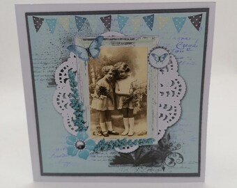 Carte fête des mères , carte anniversaire, carte toutes occasions, carte en scrap digital.