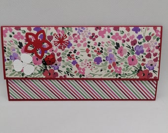 Gift pouch, check pouch, gift envelope, handmade pouch, birthday or party gift envelope.