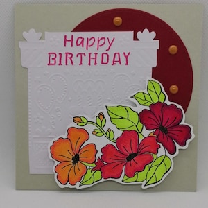 Carte anniversaire, carte fait main, carte unique.