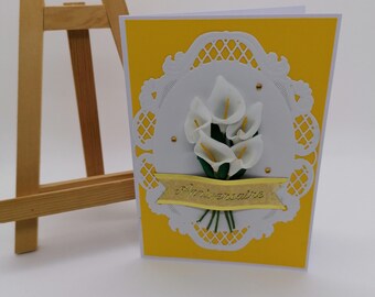 Birthday card, friendship card, handmade card, unique card.
