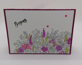 Birthday card, friendship card, all occasions card, handmade card, unique card.
