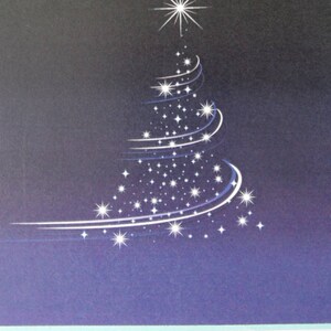 Carte de Noël ou nouvel an , carte avec image sapin stylisé,carte avec enveloppe imagen 2
