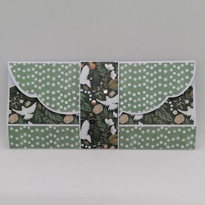 Pochette cadeau ,pochette pour chèque , enveloppe cadeau, pochette fait main, enveloppe cadeau noël ou nouvel an.