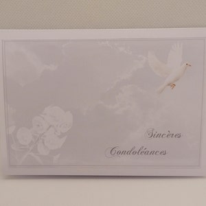 Condolence card , mourning card , death card , card in soft tones image 1