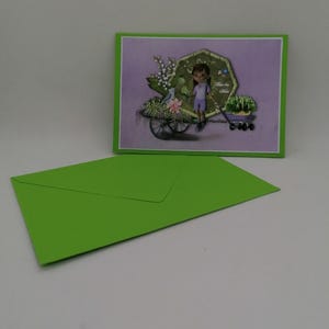 Carte premier mai , carte porte bonheur , carte fait main 画像 3