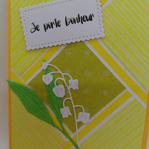 Carte premier mai , carte porte bonheur , carte fait main. Bild 2