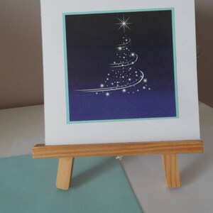 Carte de Noël ou nouvel an , carte avec image sapin stylisé,carte avec enveloppe imagen 1