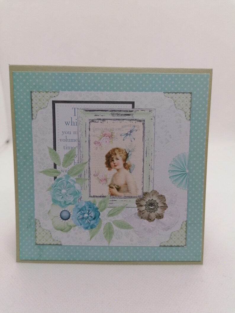 Carte fête des mères , carte anniversaire, carte toutes occasions, carte en scrap digital. imagem 1