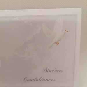 Condolence card , mourning card , death card , card in soft tones image 2
