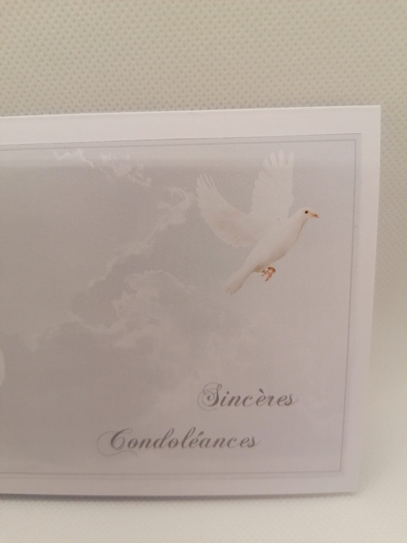 Condolence card , mourning card , death card , card in soft tones image 2