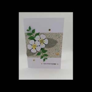 Carte  anniversaire fait main, carte unique, carte pour une amie .