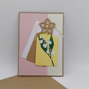 Carte premier mai , carte porte bonheur , carte fait main Bild 1