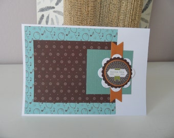 Carte fête des pères , carte bonne fête papa , carte unique, carte scrappée, carte fait main.