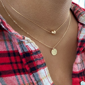 Layered necklace/ layering dainty necklace/14k gold filled necklace/gold necklace/ gold minimalist necklace/choker/