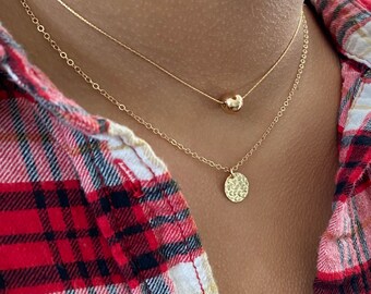 Layered necklace/ layering dainty necklace/14k gold filled necklace/gold necklace/ gold minimalist necklace/choker/