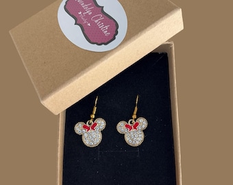 Minnie Mouse earrings/Disney jewelry