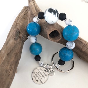 Sister keychain bracelet/ Beaded bracelet keychain / wristlet keychain / keychain bracelet