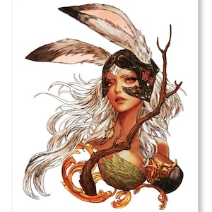 Final Fantasy XII Watercolor Fran Print (Hand drawn, no AI!)