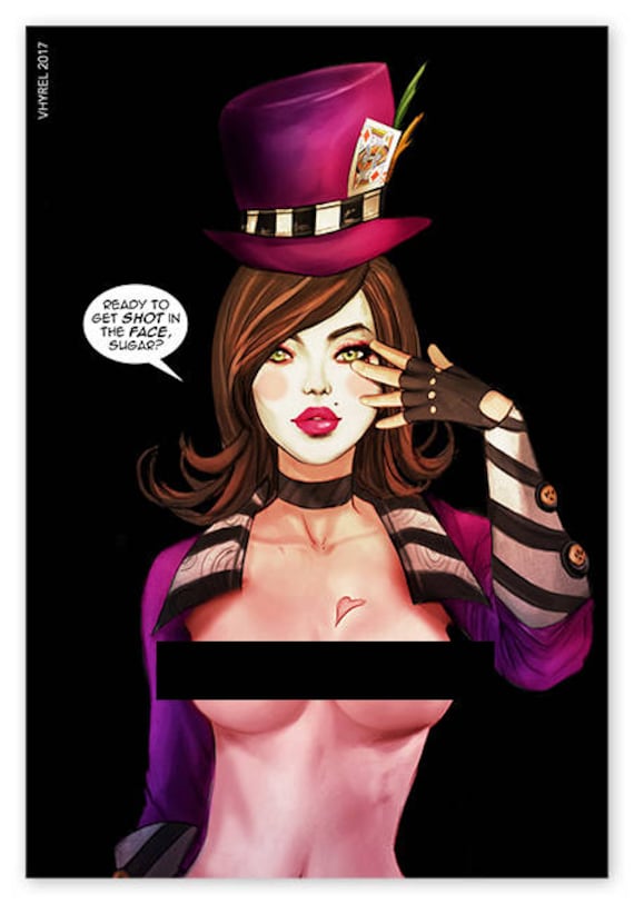 570px x 813px - Borderlands 2 Mad Moxxi & Mad Moxxi (Nude) (2 Prints) Art Print Poster  Digital Art Playstation Erotic Sexy