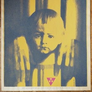 Ucraino Originale Serigrafia POSTER Chornobyl Genocidio radiazioni nucleari bambini Chernobyl Ucraina