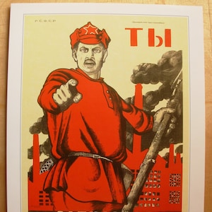 Soviet Russian POSTER Have you registered as a volunteer ? by Moor USSR