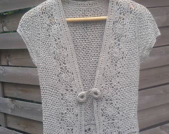 crochet summer jacket   from linen