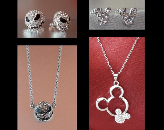 Jack Skellington and Mickey Mouse Jewelry - Parure