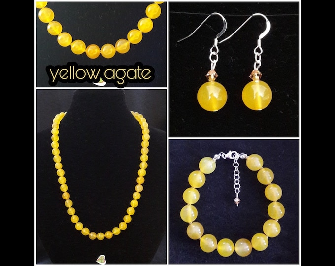 Yellow agate jewels