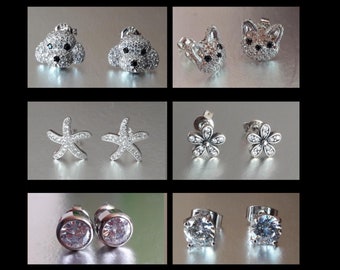 Pin earrings - various patterns