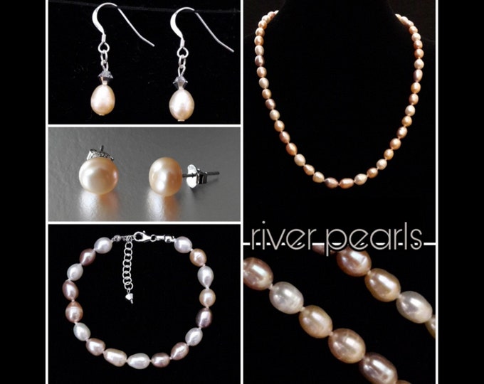 Pink River Pearls Jewelry (mix color) - Mix Color Pink River Pearls