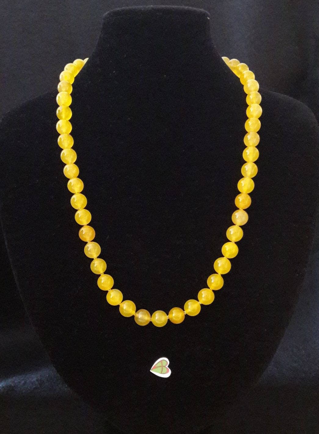 yellow agate necklace