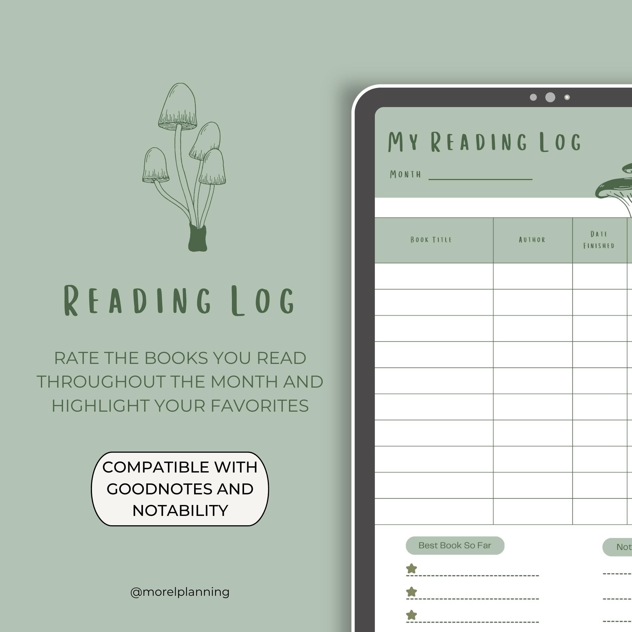Book Log Reader Reading Log | Book Tracker - Etsy