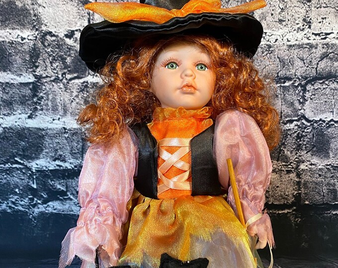 Vintage Redhead Witch Doll Etsy