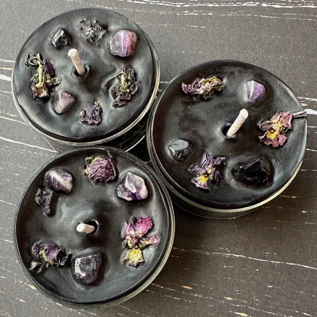 Ancestor Altar Candles Set, Black Violet Remembrance Candles,halloween,ancestral Spirit Candles