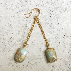Earrings &quot;Ranta&quot; with sediment jasper Regalite