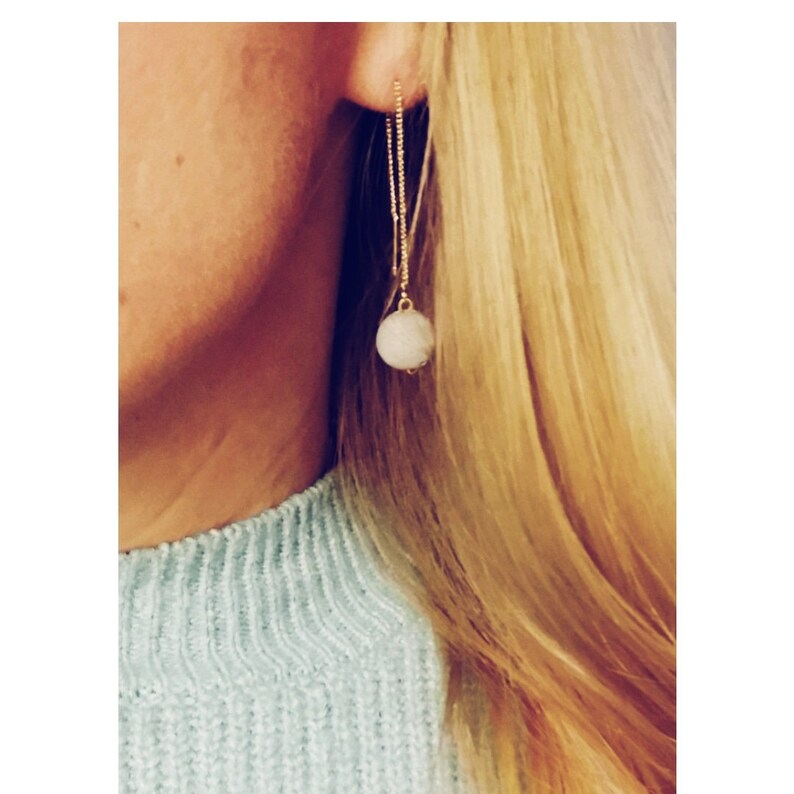 18k concrete ear jewelry Kula gold-plated with faeces