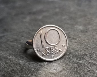 Vintage-Ring "Tio" mit norwegischer Øre-Münze