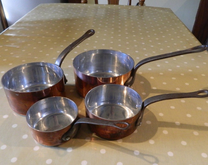 Copper Pans, Copper Pan, Pots and Pans, Copper, 4 Pans, Kitchen Pans