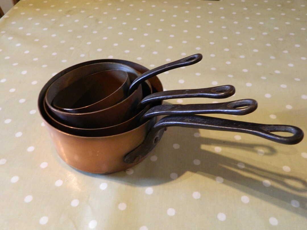 Copper Pans, Copper Pan, Pots and Pans, Copper, 4 Pans, Kitchen Pans