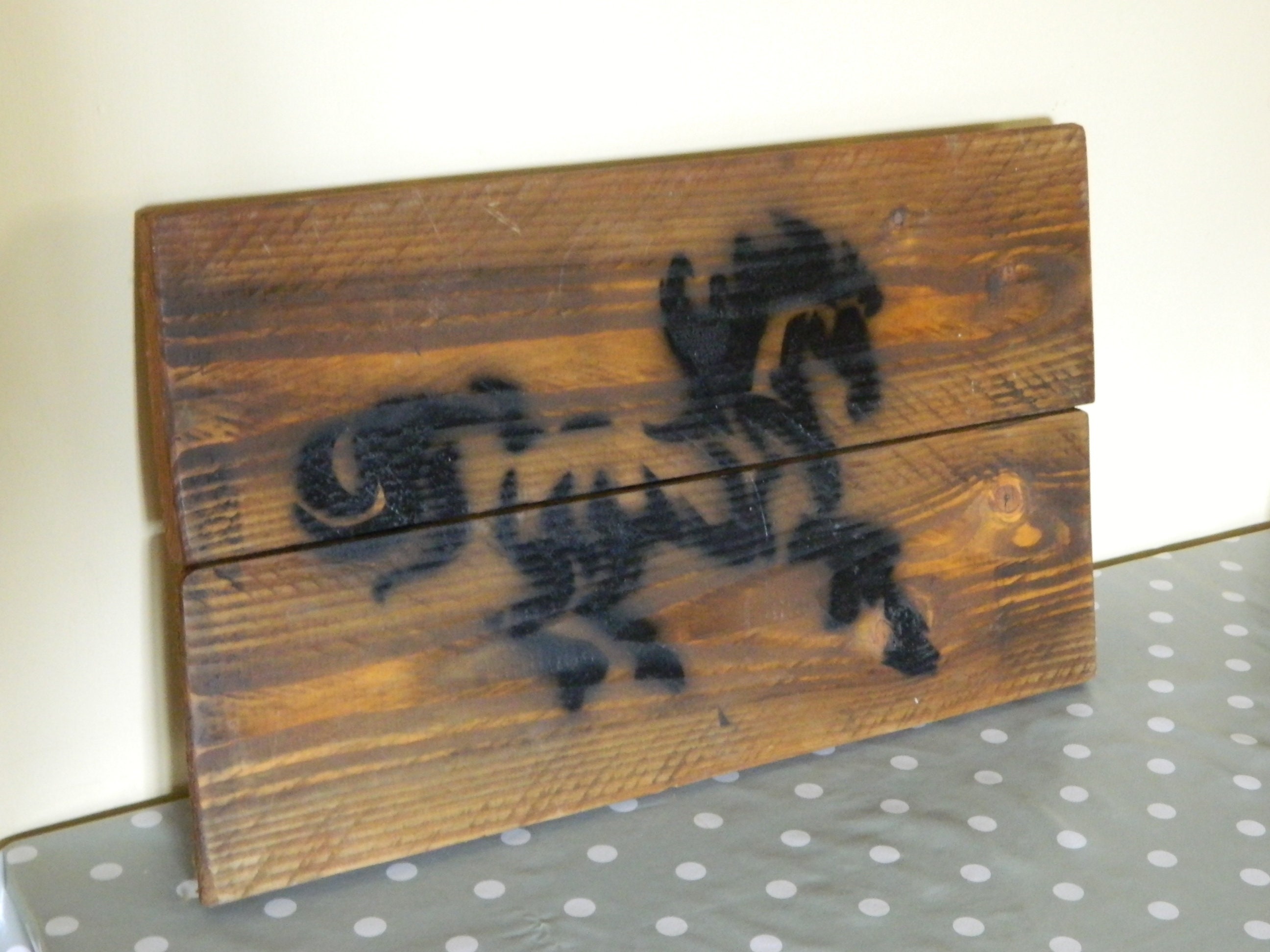 Plaque, Panneau de Bois, Art Murale en Plaque Murale, Cadeau Cheval, Décor Cadeaux Mural Hippique, R