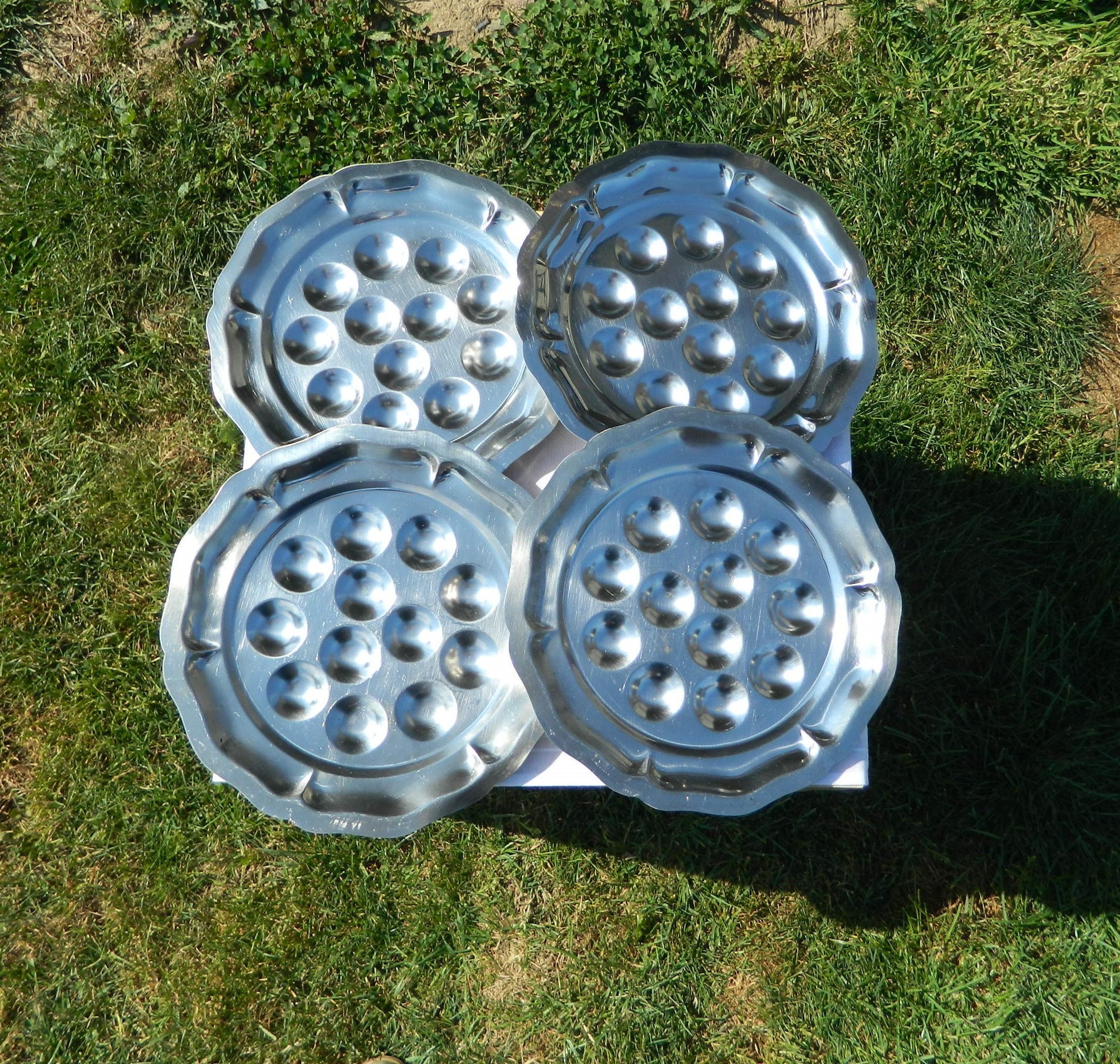 Plat Escargot, Escargot Français, Plats de L'escargot, Ensemble Quatre, Plat Pour Escargots, Françai