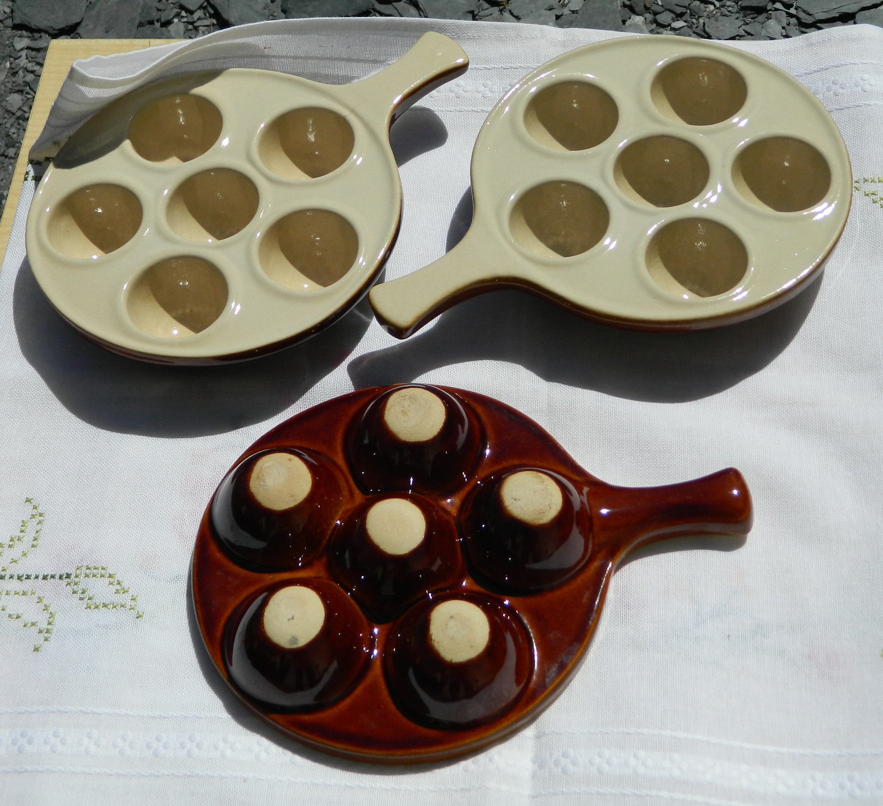 Escargot Dish French Escargot Escargot Dishes Set of Three - Etsy