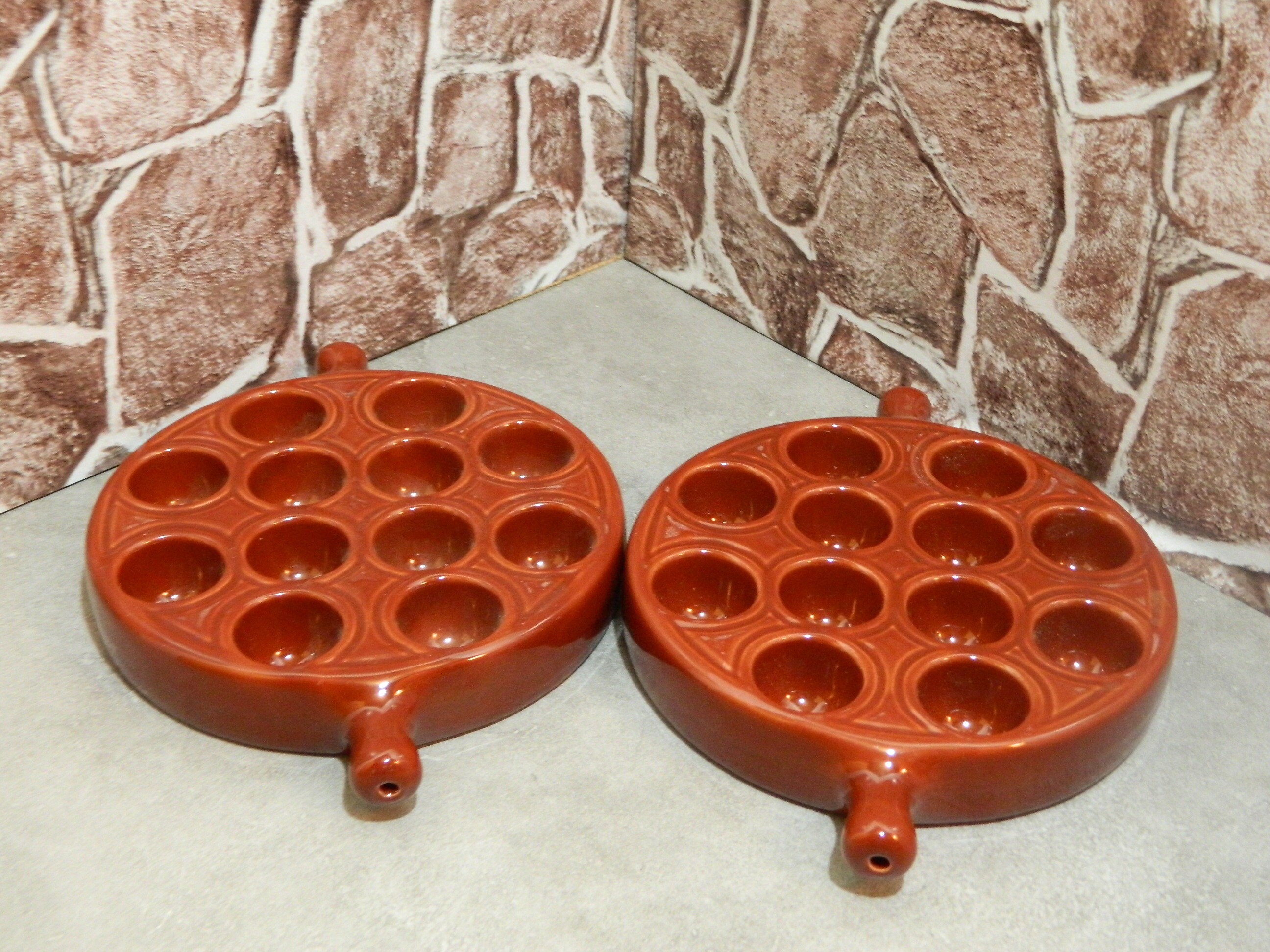 Plat Escargot, Escargot Français, Plats d'escargots, Ensemble de Deux, Plat Pour Escargots, Français