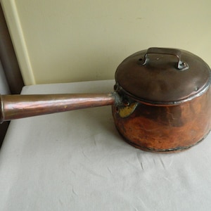 country pan, country kitchen, French country, copper pan, cooking pan, pots and pans, cooking pots, French pots, made in France, farmhouse,