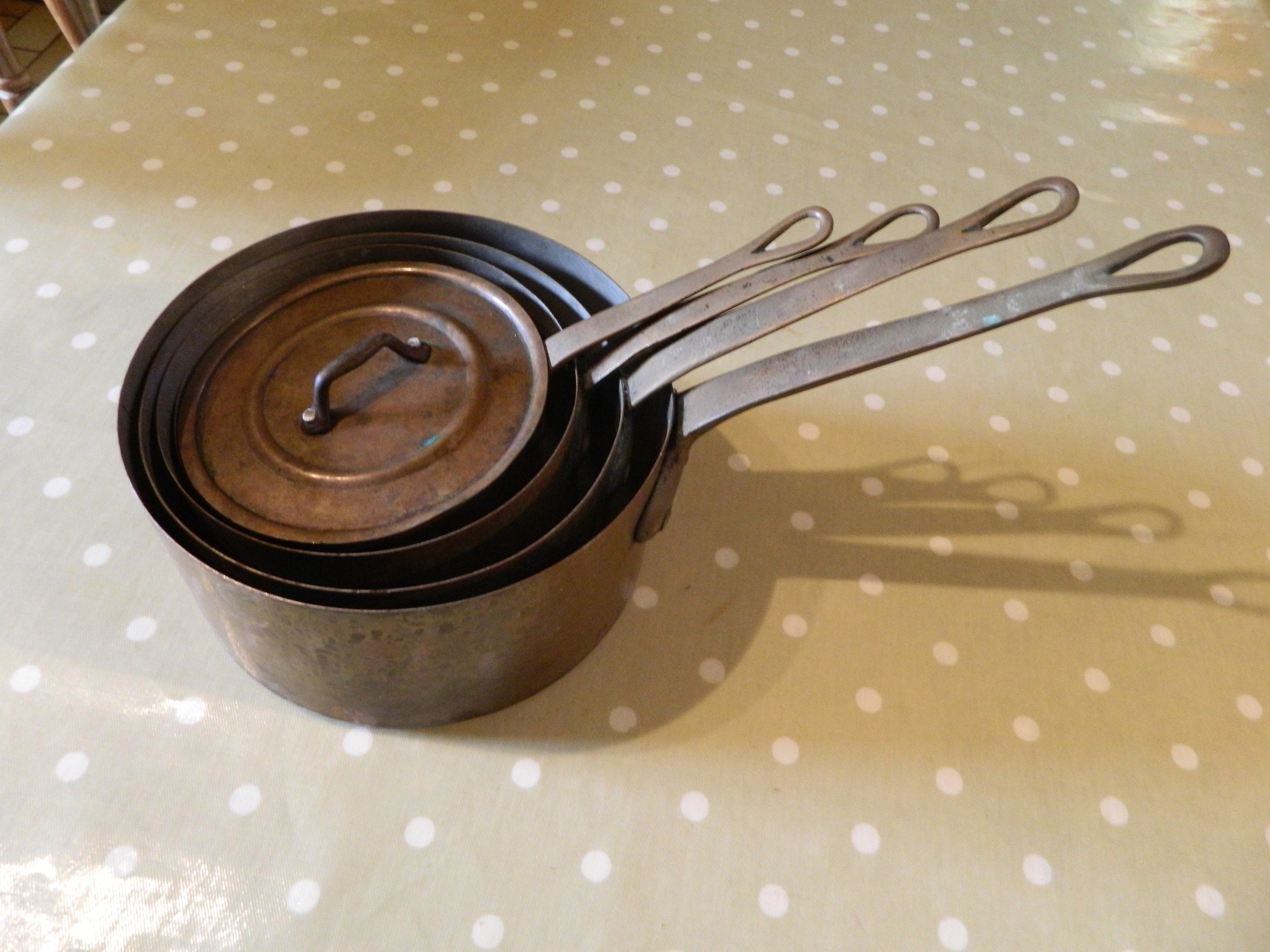 Copper Pans, Copper Pan, Pots and Pans, Copper, 4 Pans, Kitchen Pans