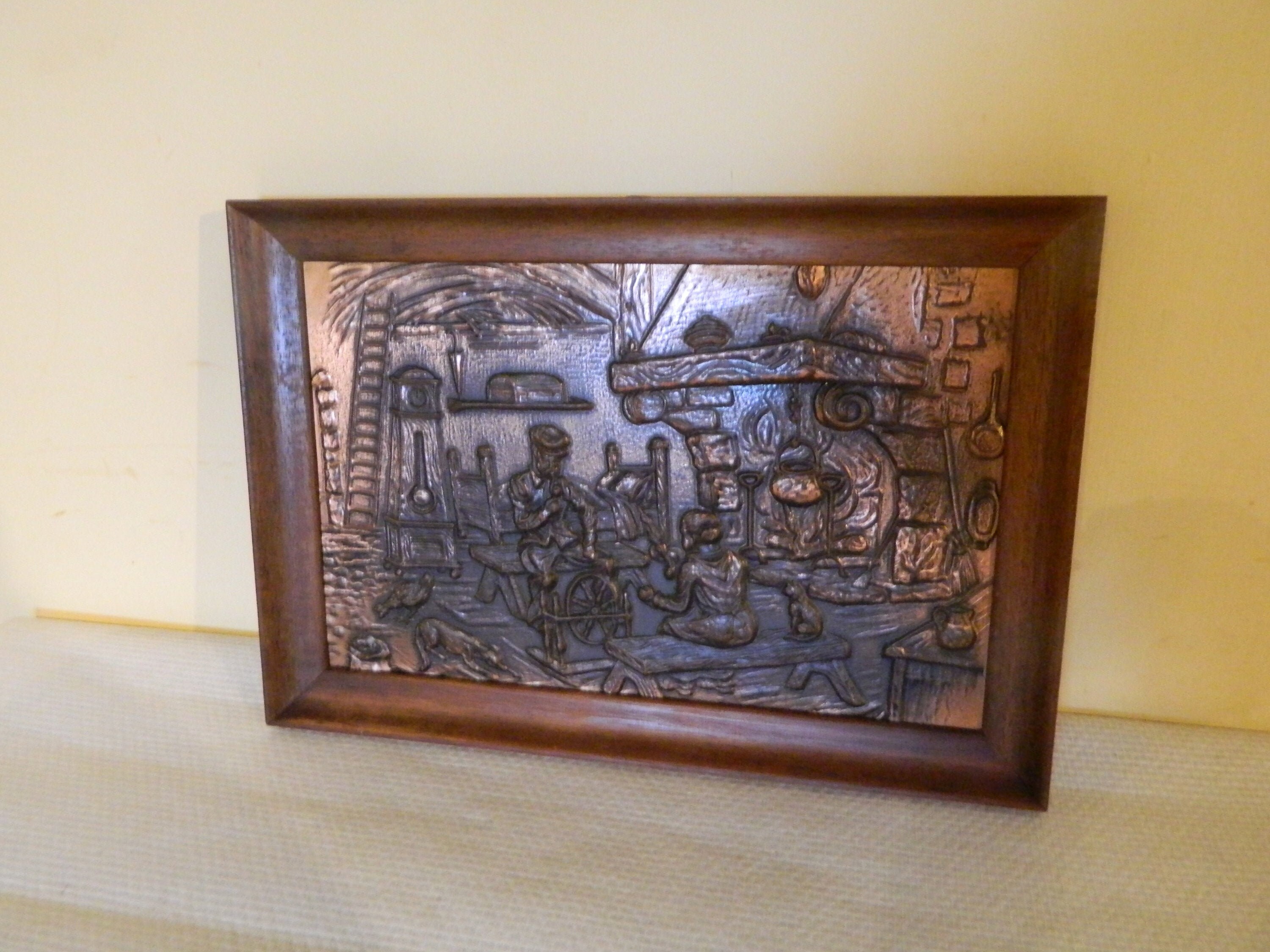 Image de Cuivre, Cadeau Encadré, Image Encadrée Français, Suspendue Mur, Objets Collection Cuivre,