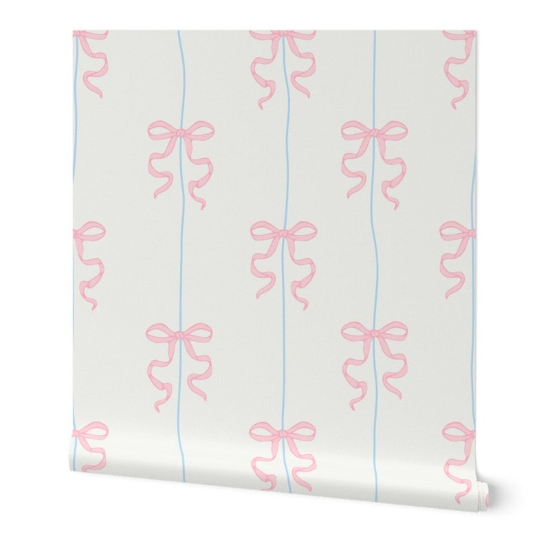 Pink Ribbon Bow Wallpaper - Etsy